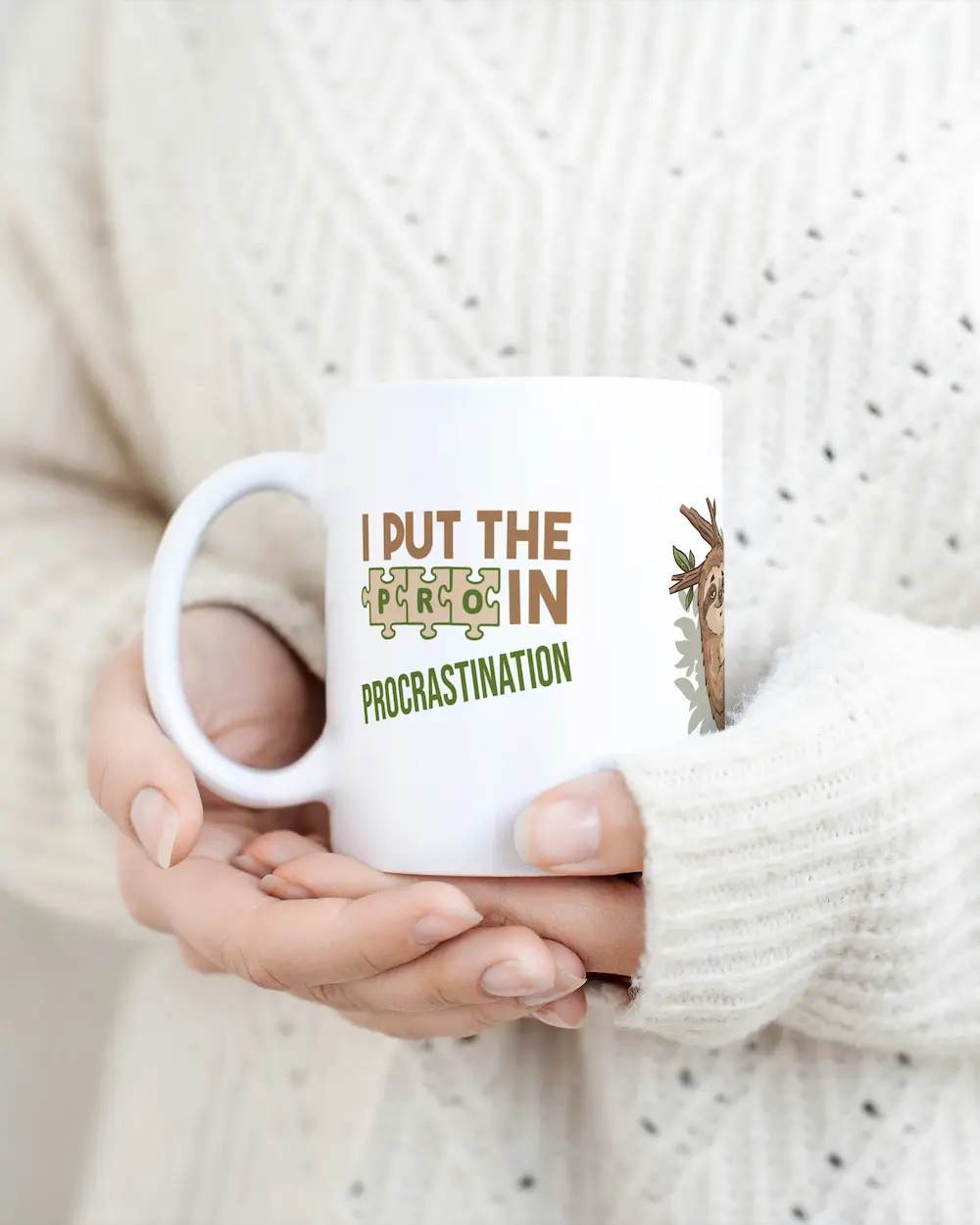 Cană amuzantă ceramică „I Put the PRO in Procrastination” - imagine 2