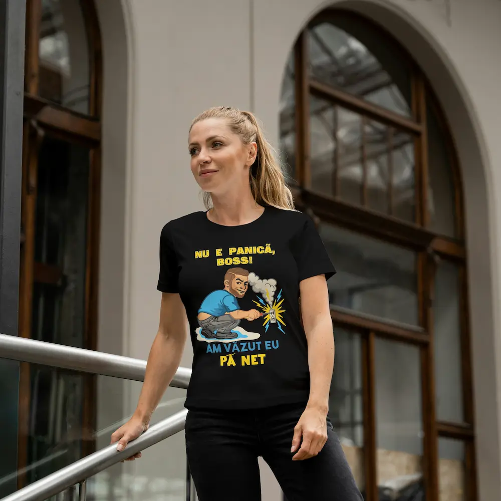Tricou Premium „Nu e panică, boss!” - imagine 3